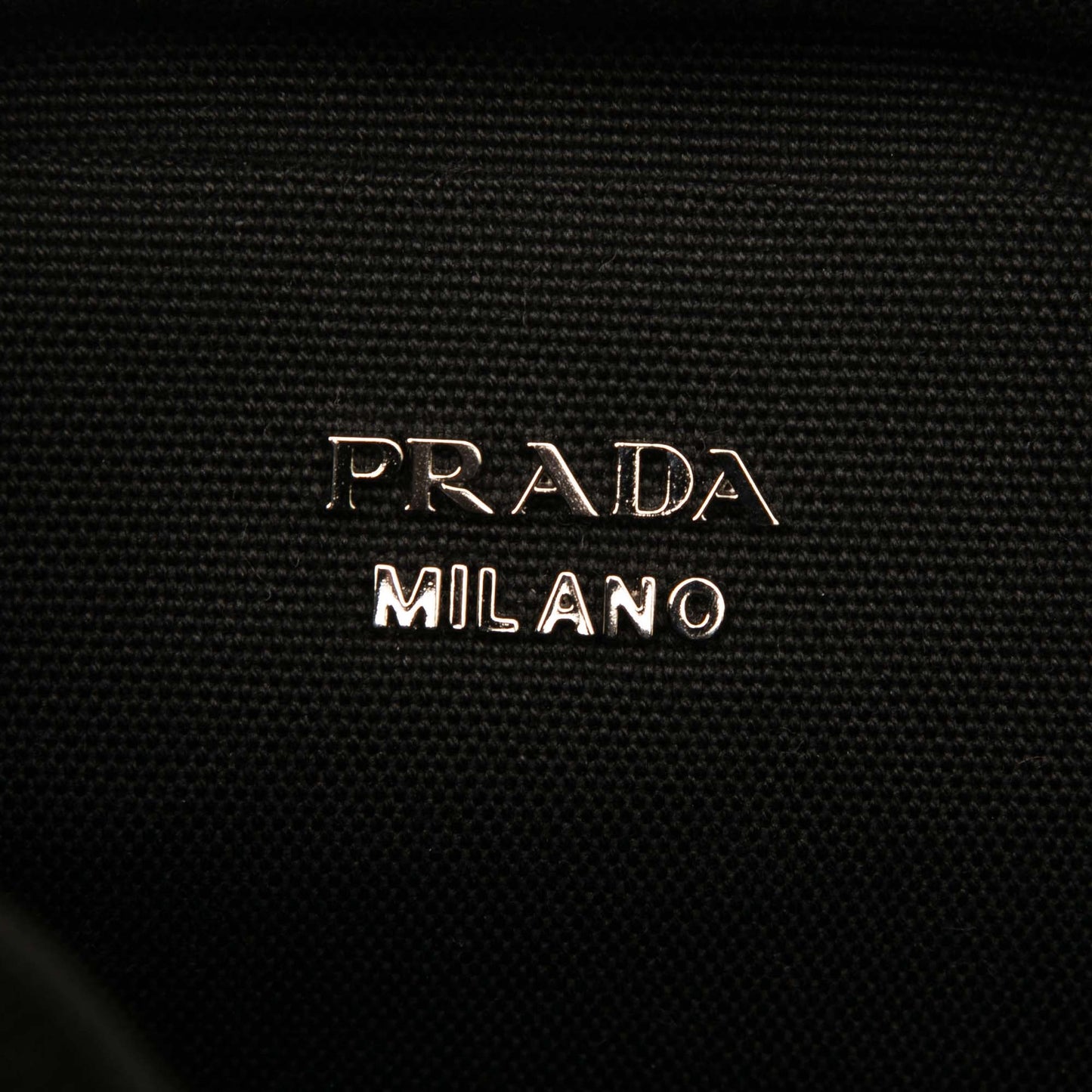 Prada Canvas Canapa Logo Bucket Bag