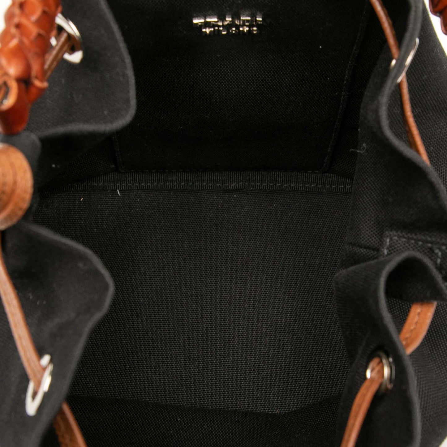 Prada Canvas Canapa Logo Bucket Bag