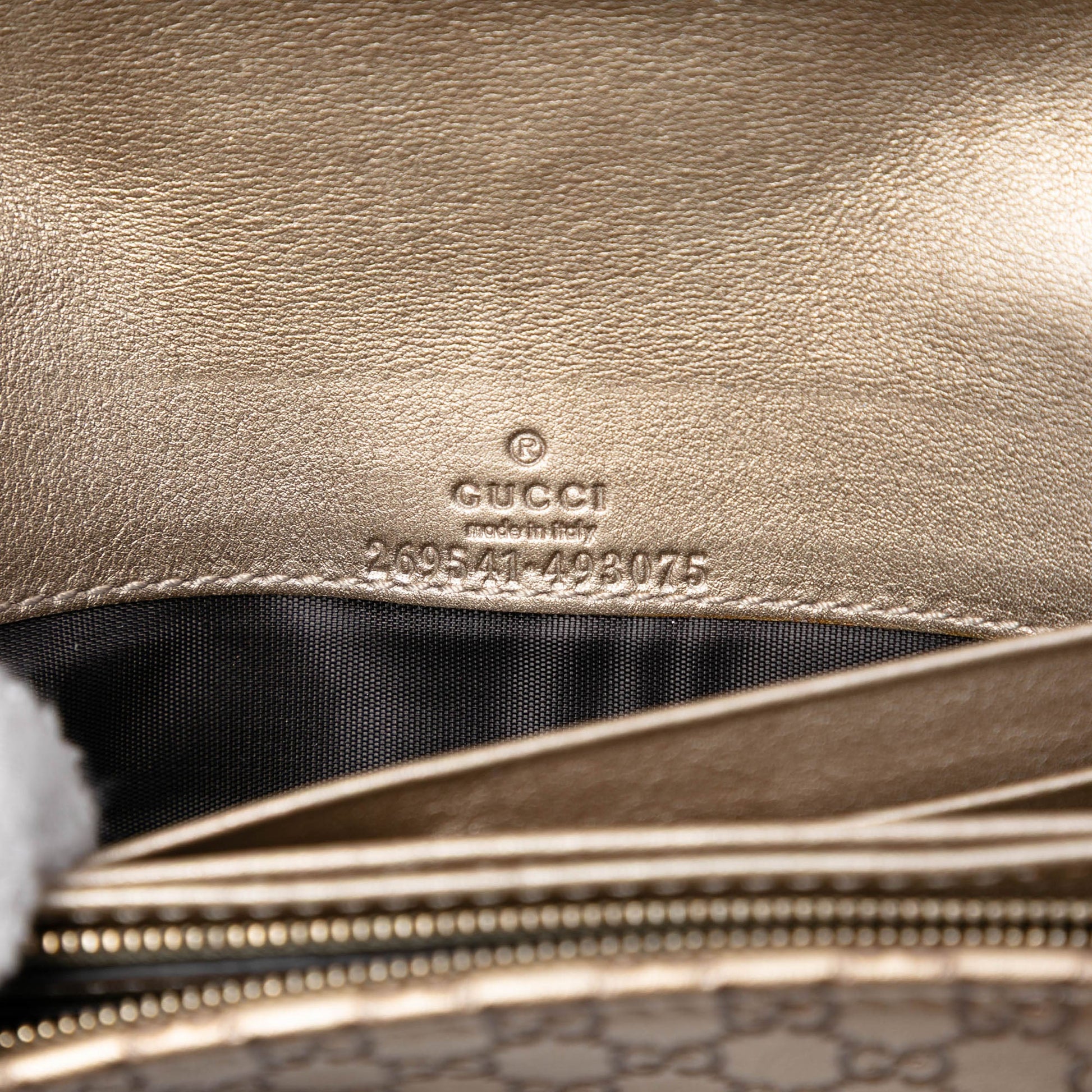 Metallic Microguccissima Dice Wallet On Chain