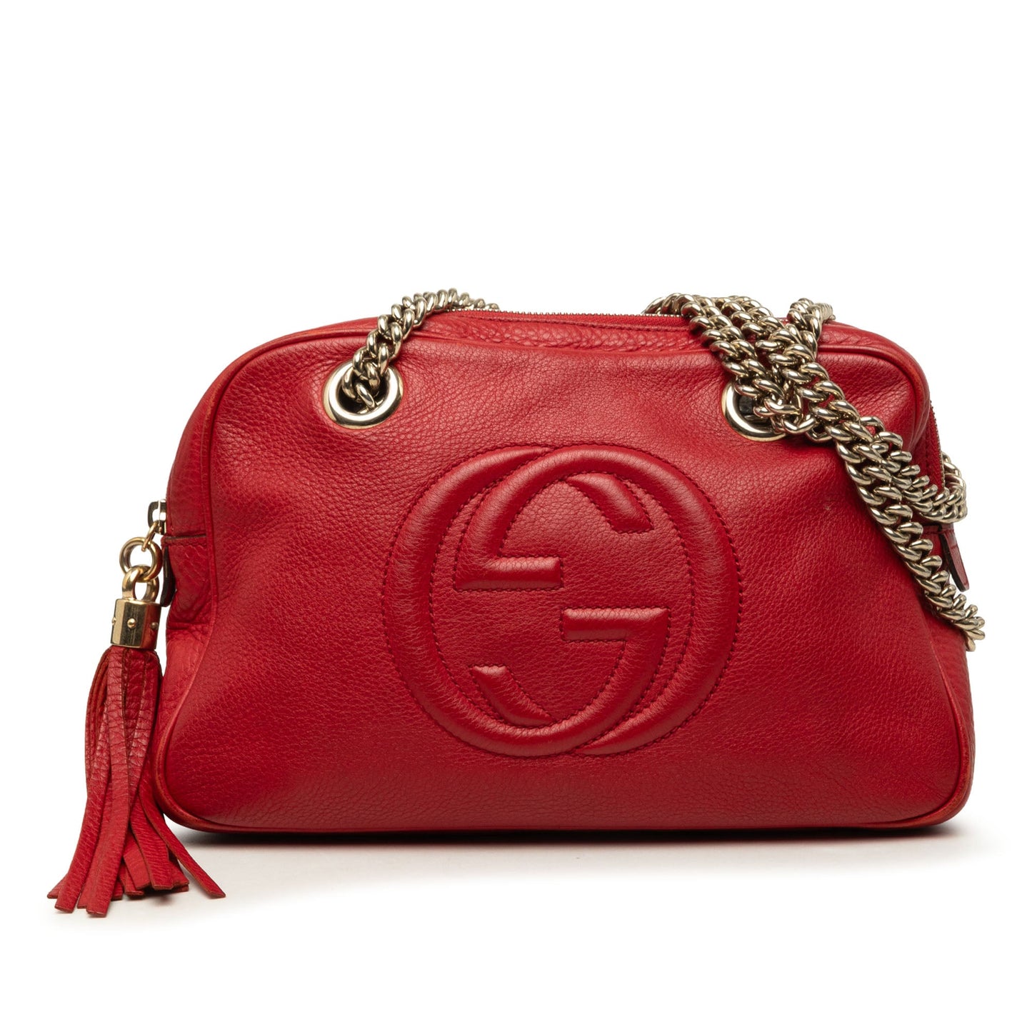 Gucci Calfskin Soho Chain Zip Shoulder Bag