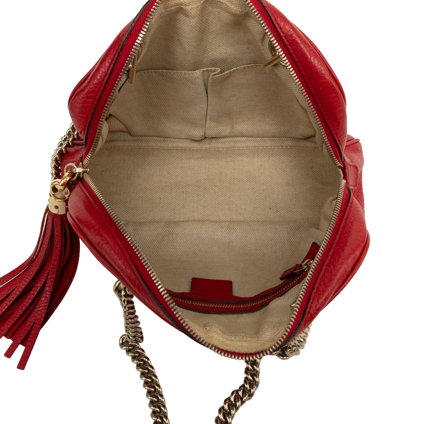 Gucci Calfskin Soho Chain Zip Shoulder Bag