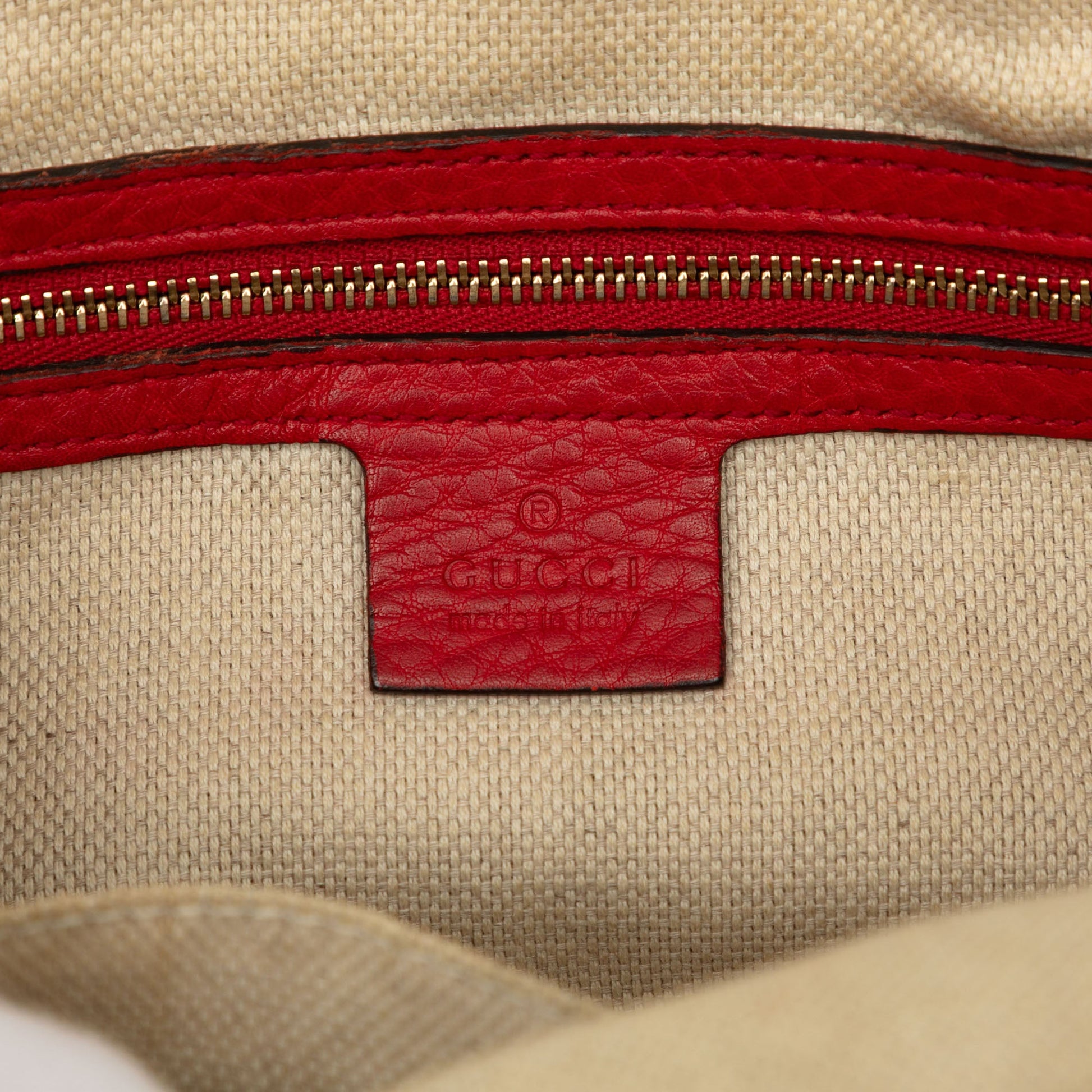 Gucci Calfskin Soho Chain Zip Shoulder Bag