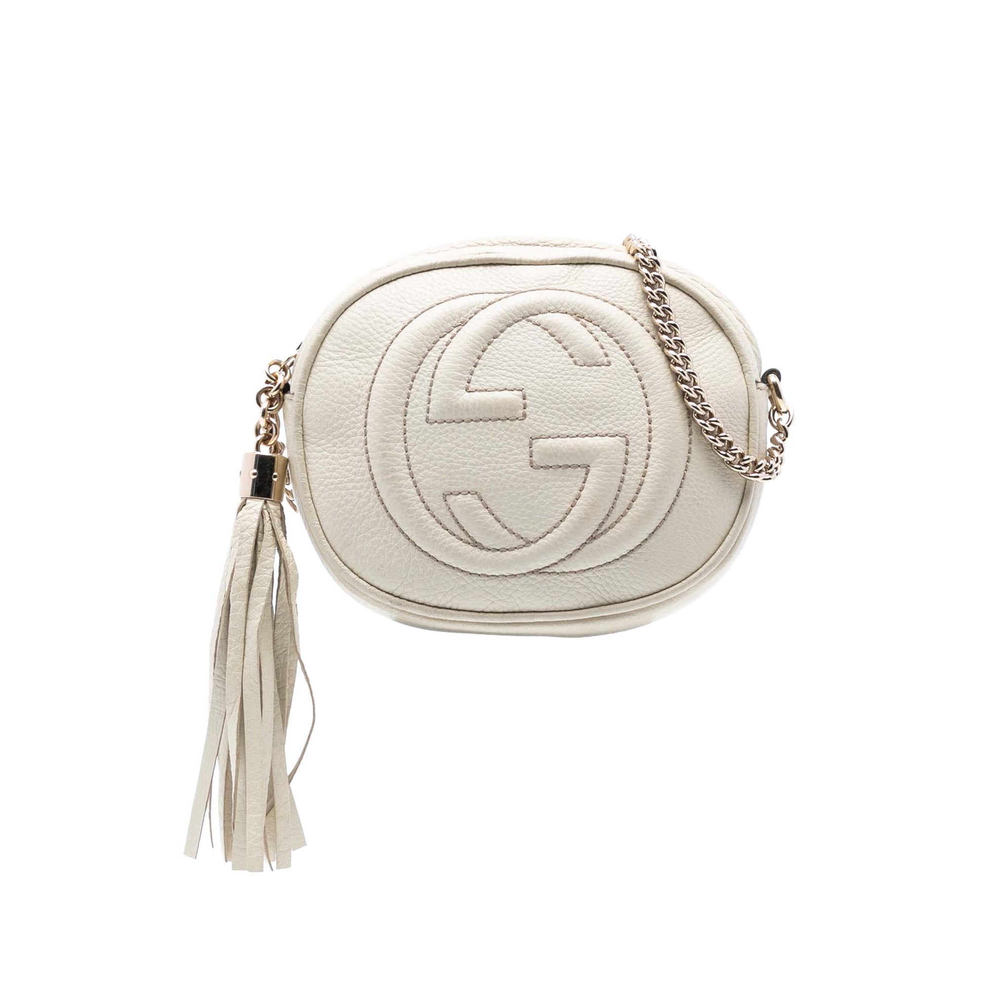 Gucci Mini Pebbled Calfskin Soho Chain Crossbody