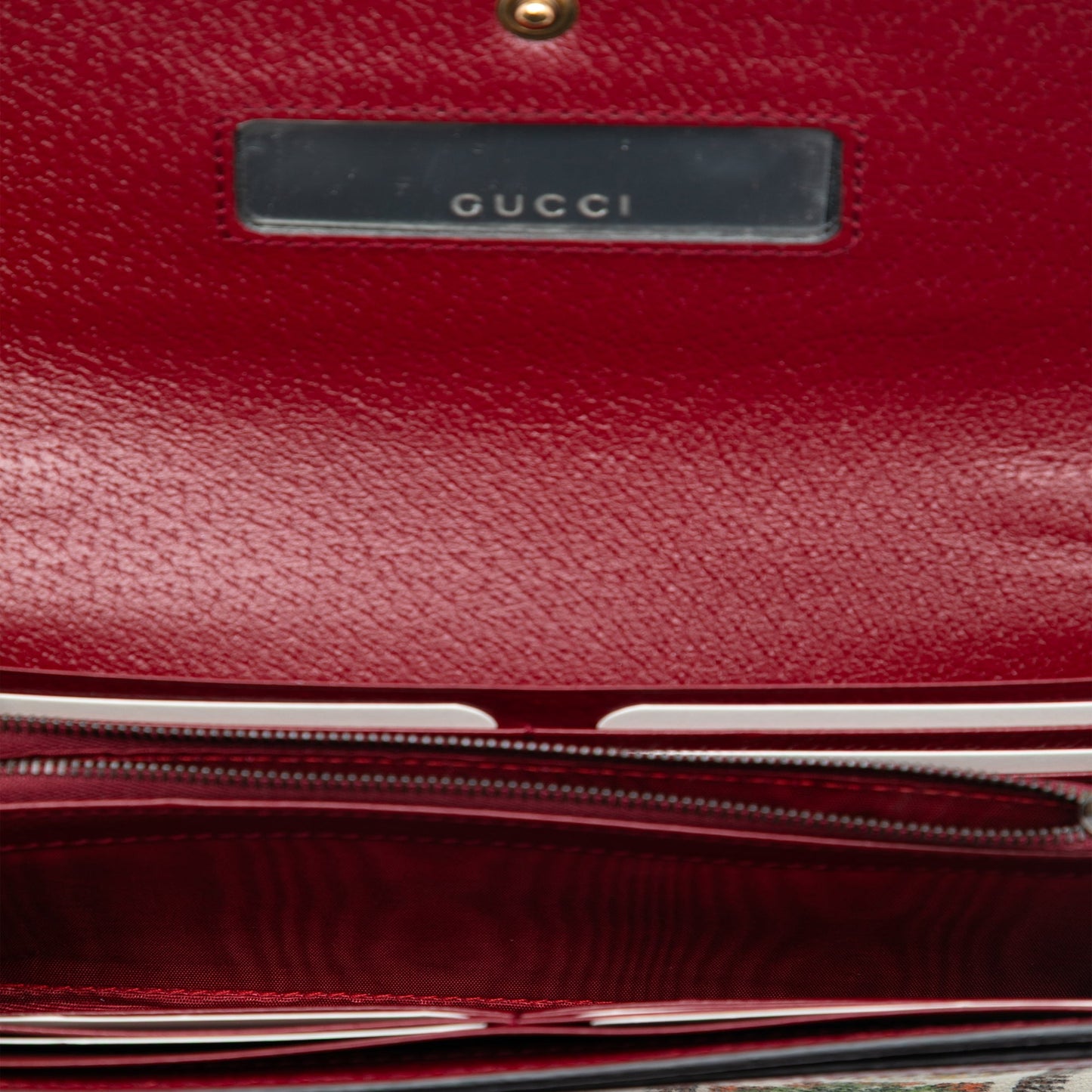 Gucci Canvas 100 Centennial Floral Crown Wallet On Chain