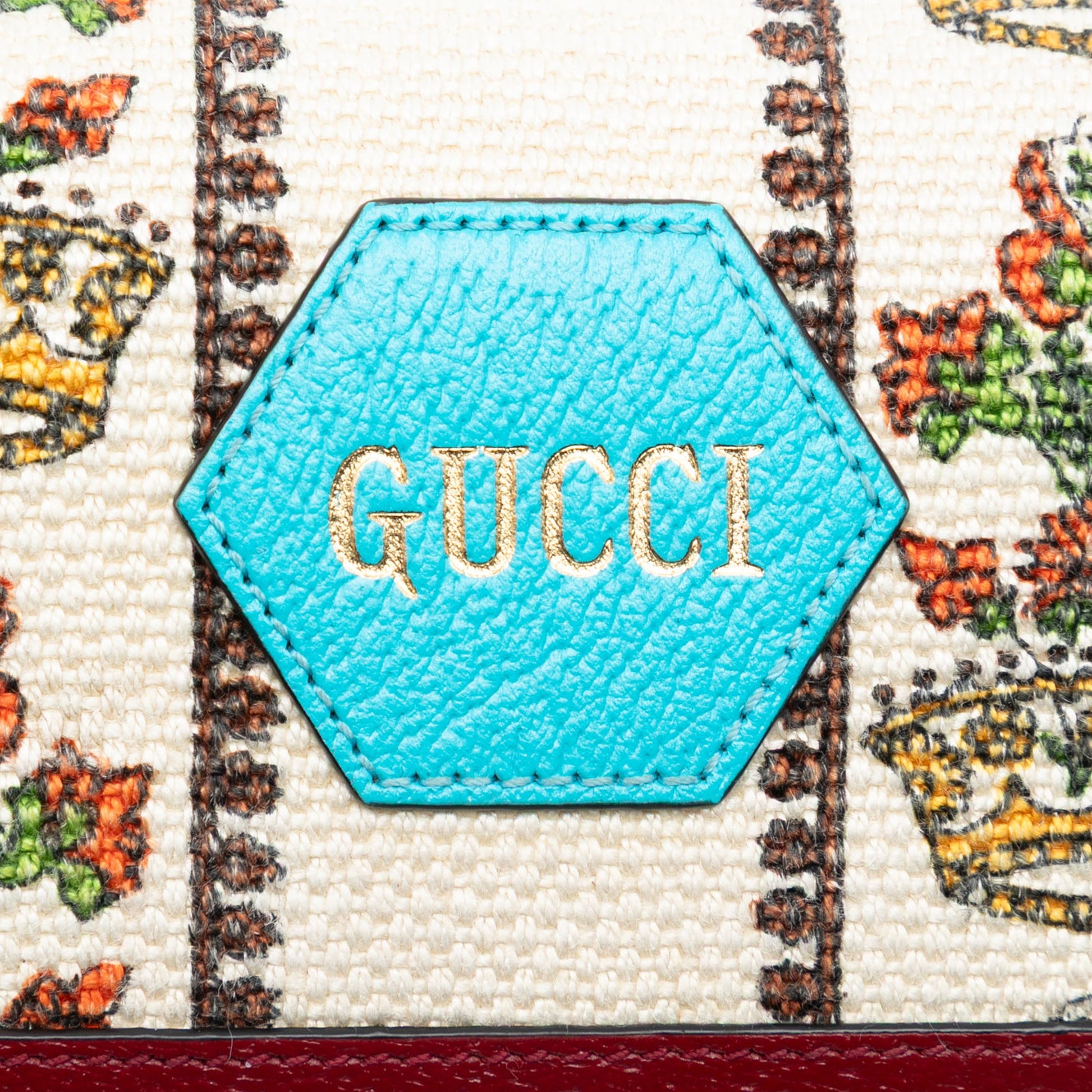 Gucci Canvas 100 Centennial Floral Crown Wallet On Chain