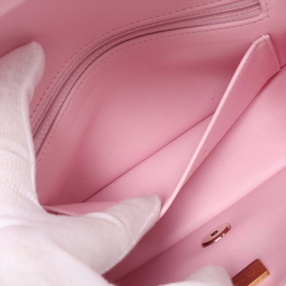 Chanel Mini Rectangular Classic Lambskin Single Flap — Pink