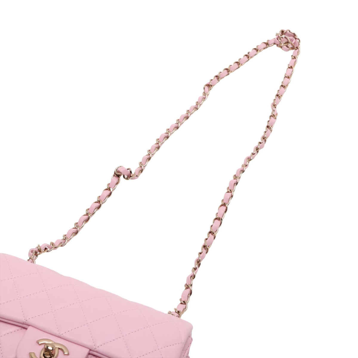 Chanel Mini Rectangular Classic Lambskin Single Flap — Pink