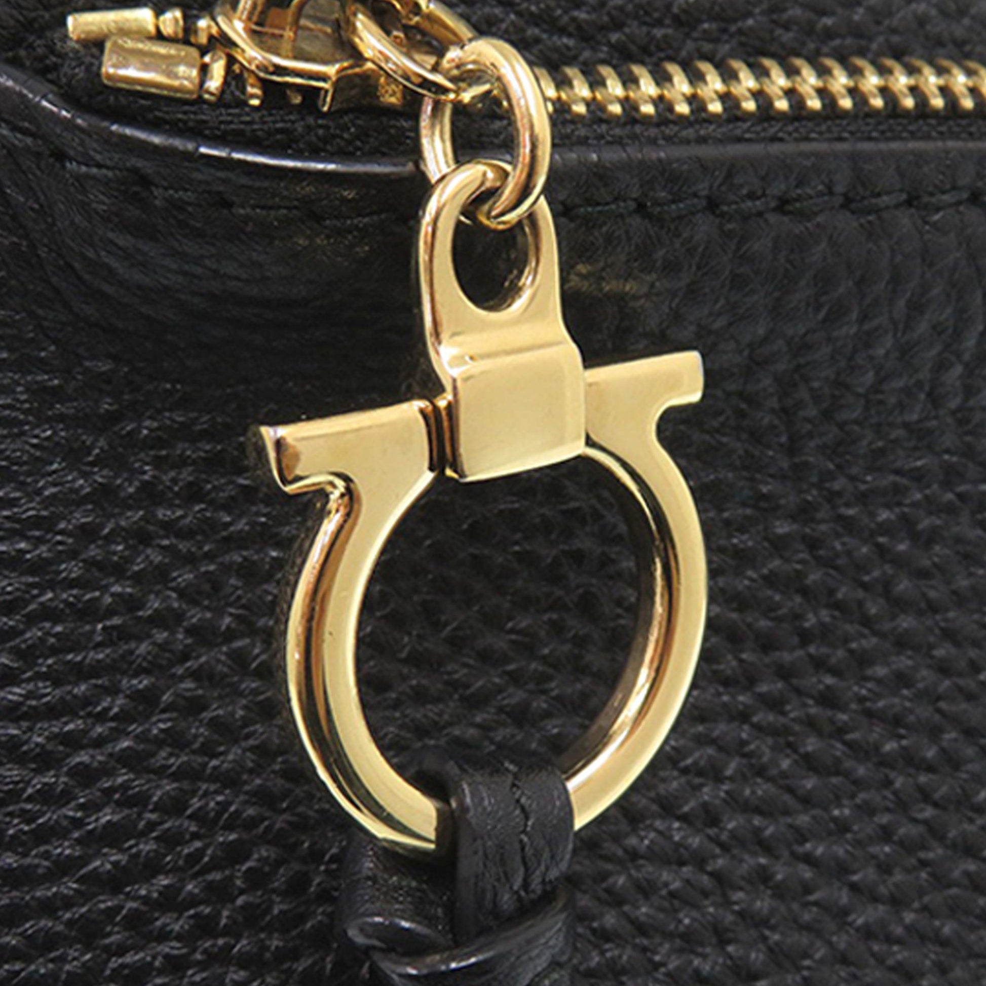 Ferragamo Pebbled Leather Ally Hobo