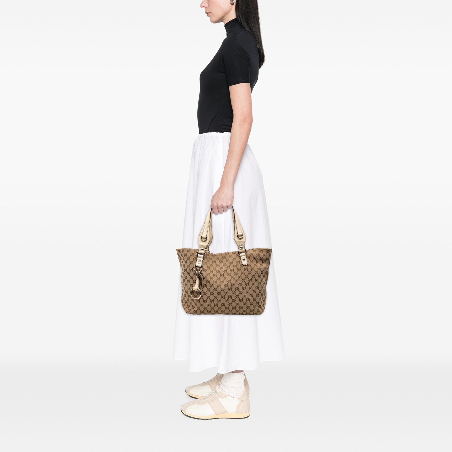 Gucci Medium GG Canvas Icon Bit Tote