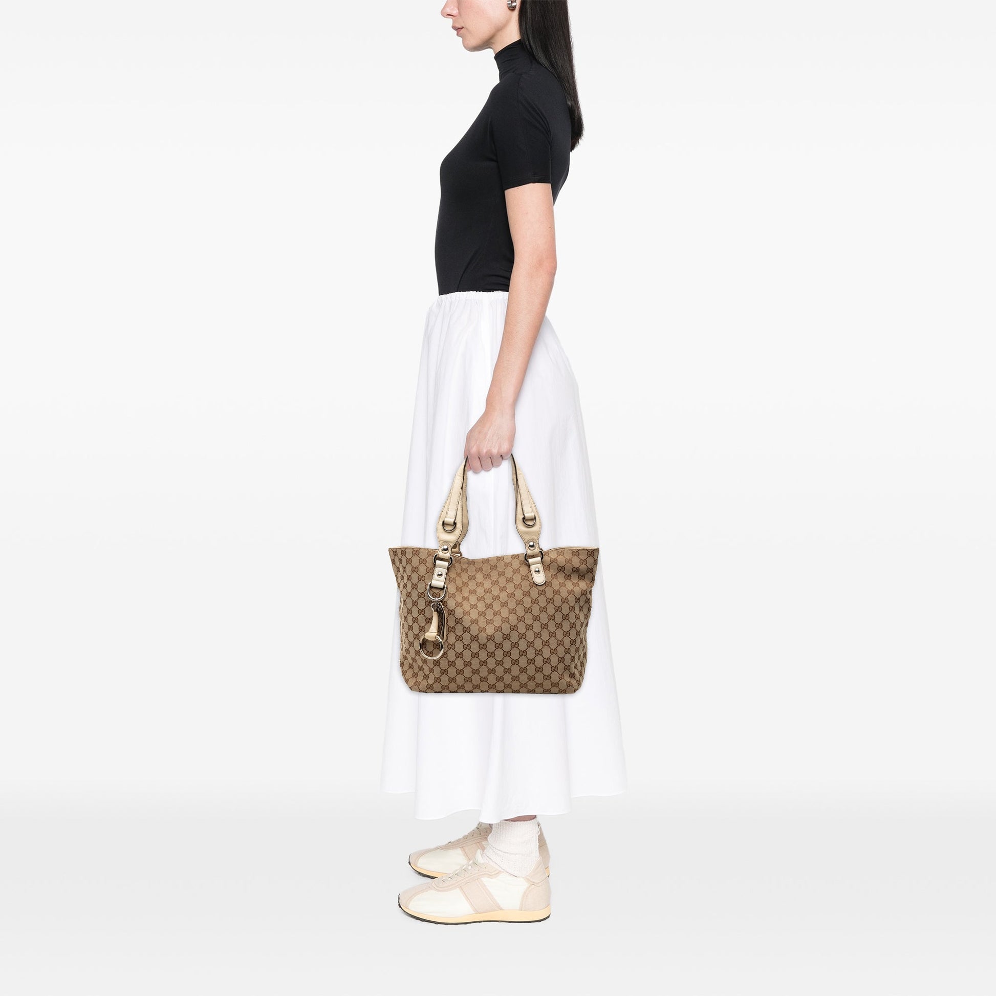 Gucci Medium GG Canvas Icon Bit Tote