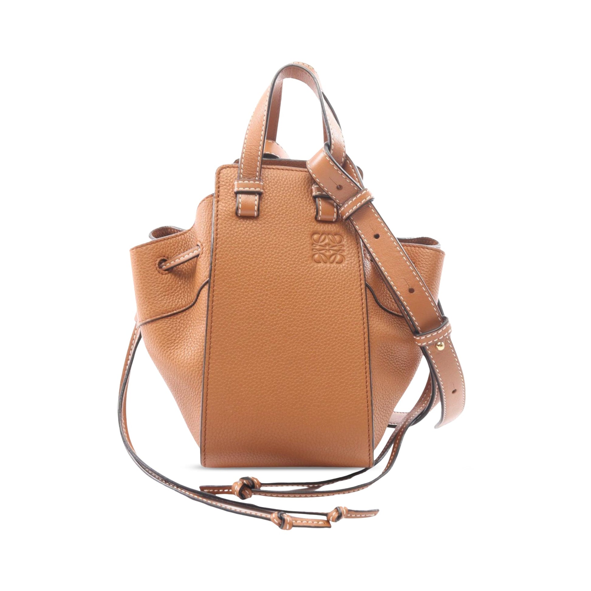 LOEWE Mini Grained Calfskin Drawstring Hammock Bag