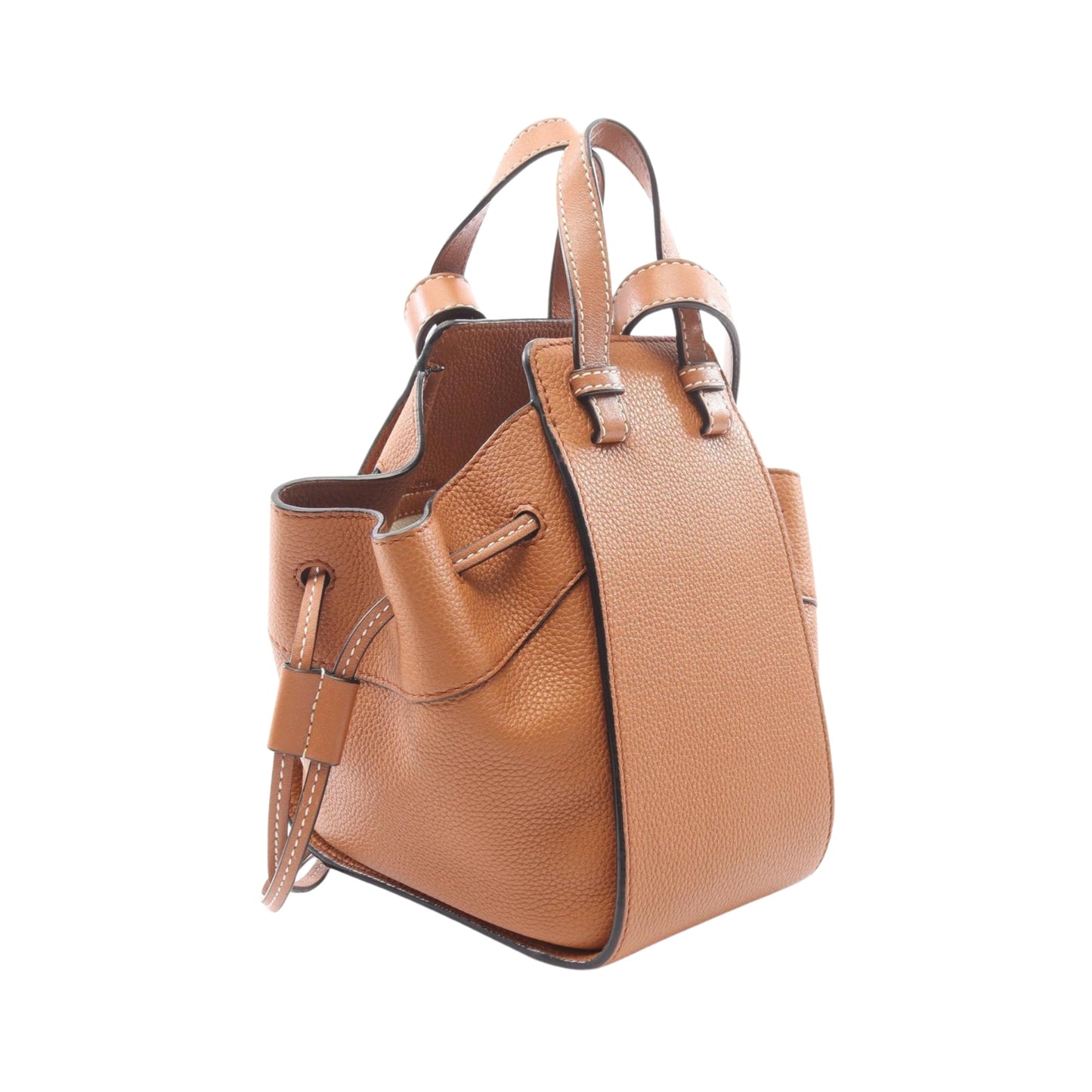 LOEWE Mini Grained Calfskin Drawstring Hammock Bag