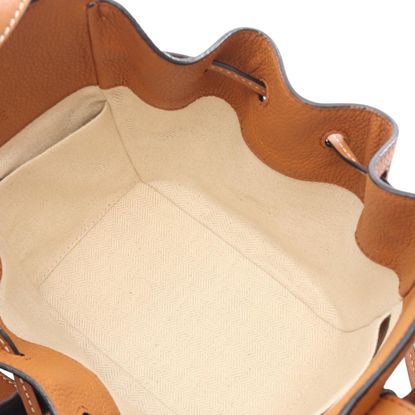 LOEWE Mini Grained Calfskin Drawstring Hammock Bag