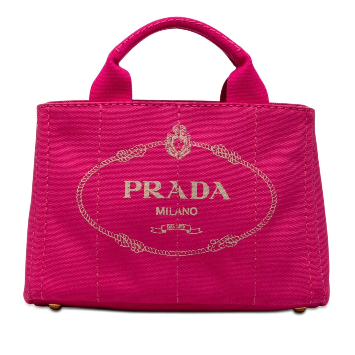 Prada Small Canvas Canapa Logo Satchel