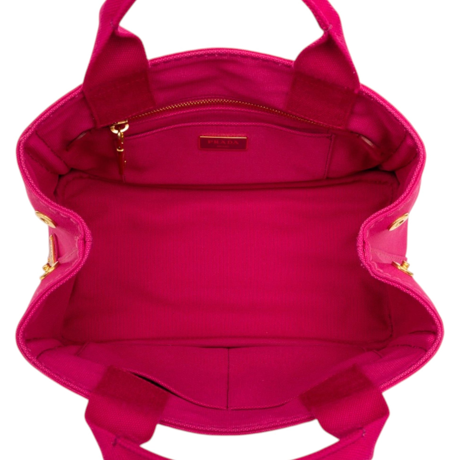 Prada Small Canvas Canapa Logo Satchel