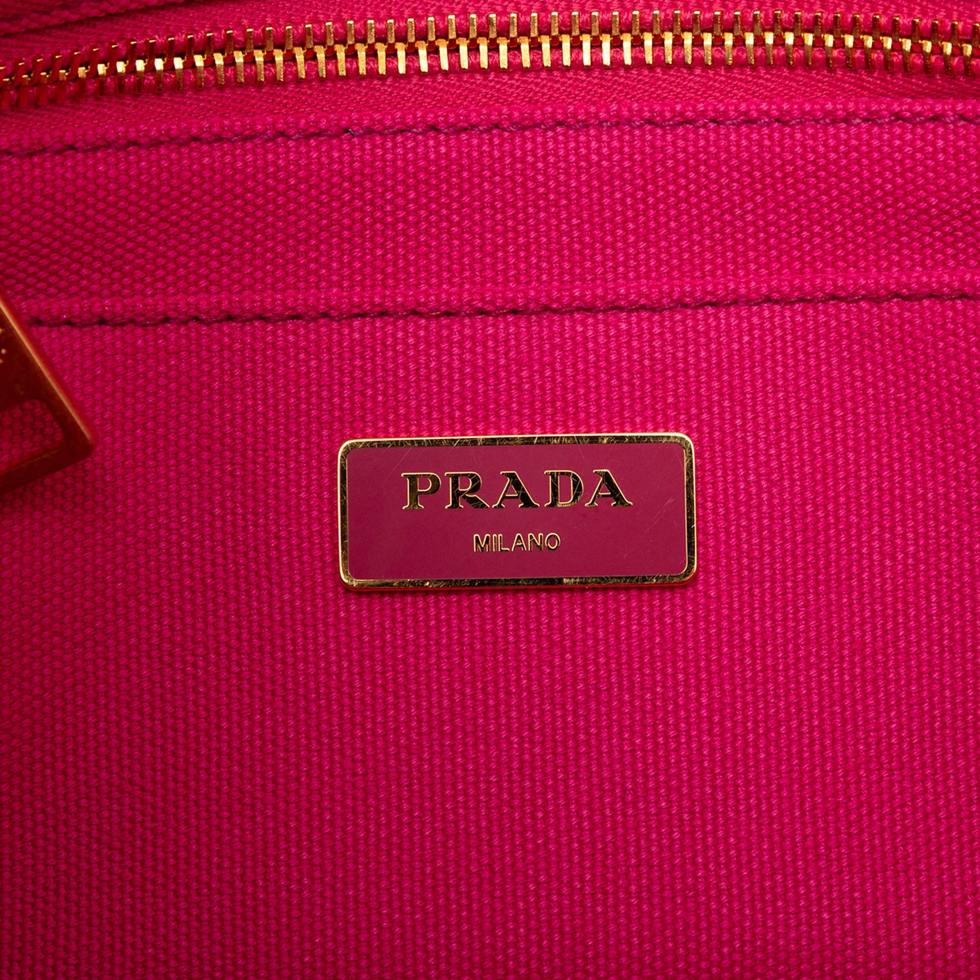 Prada Small Canvas Canapa Logo Satchel