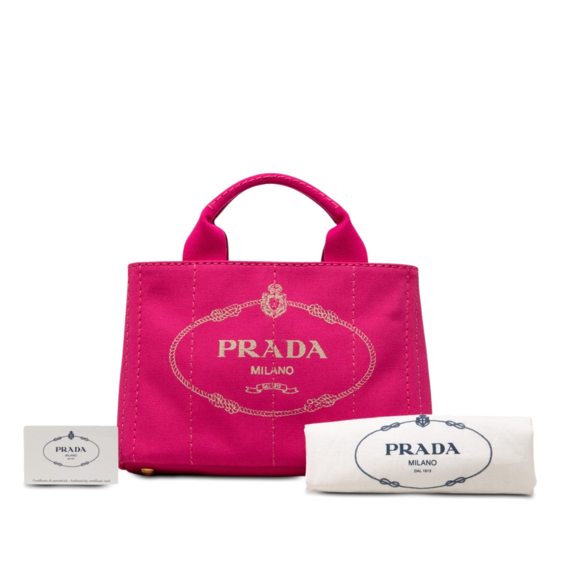 Prada Small Canvas Canapa Logo Satchel