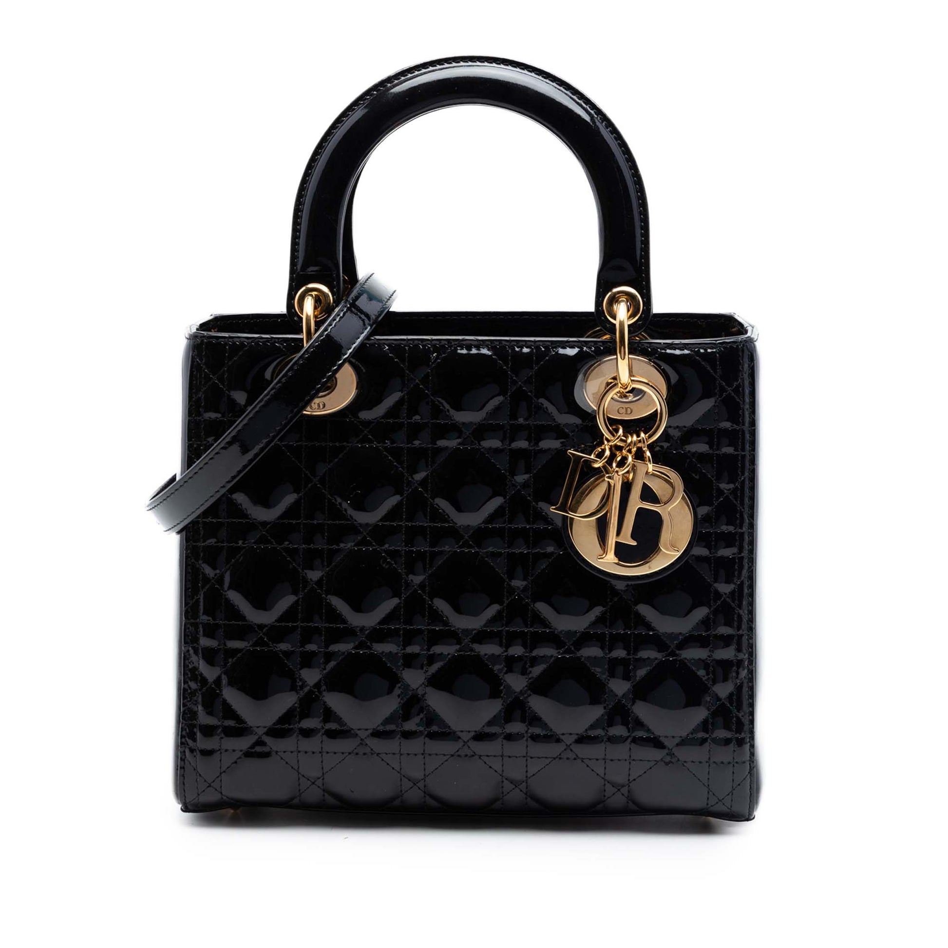 Dior Medium Patent Cannage Lady Dior