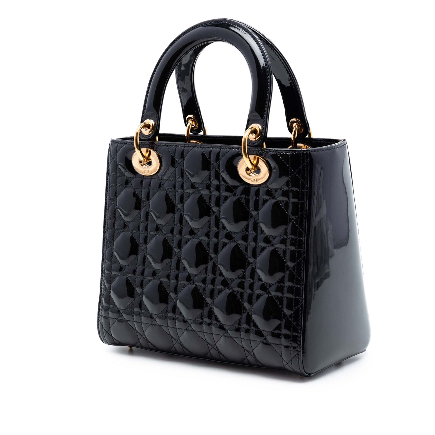 Dior Medium Patent Cannage Lady Dior