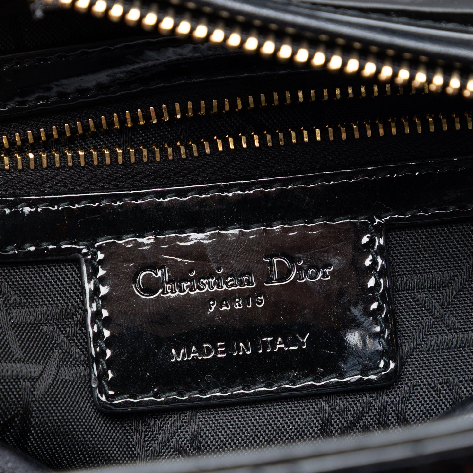Dior Medium Patent Cannage Lady Dior