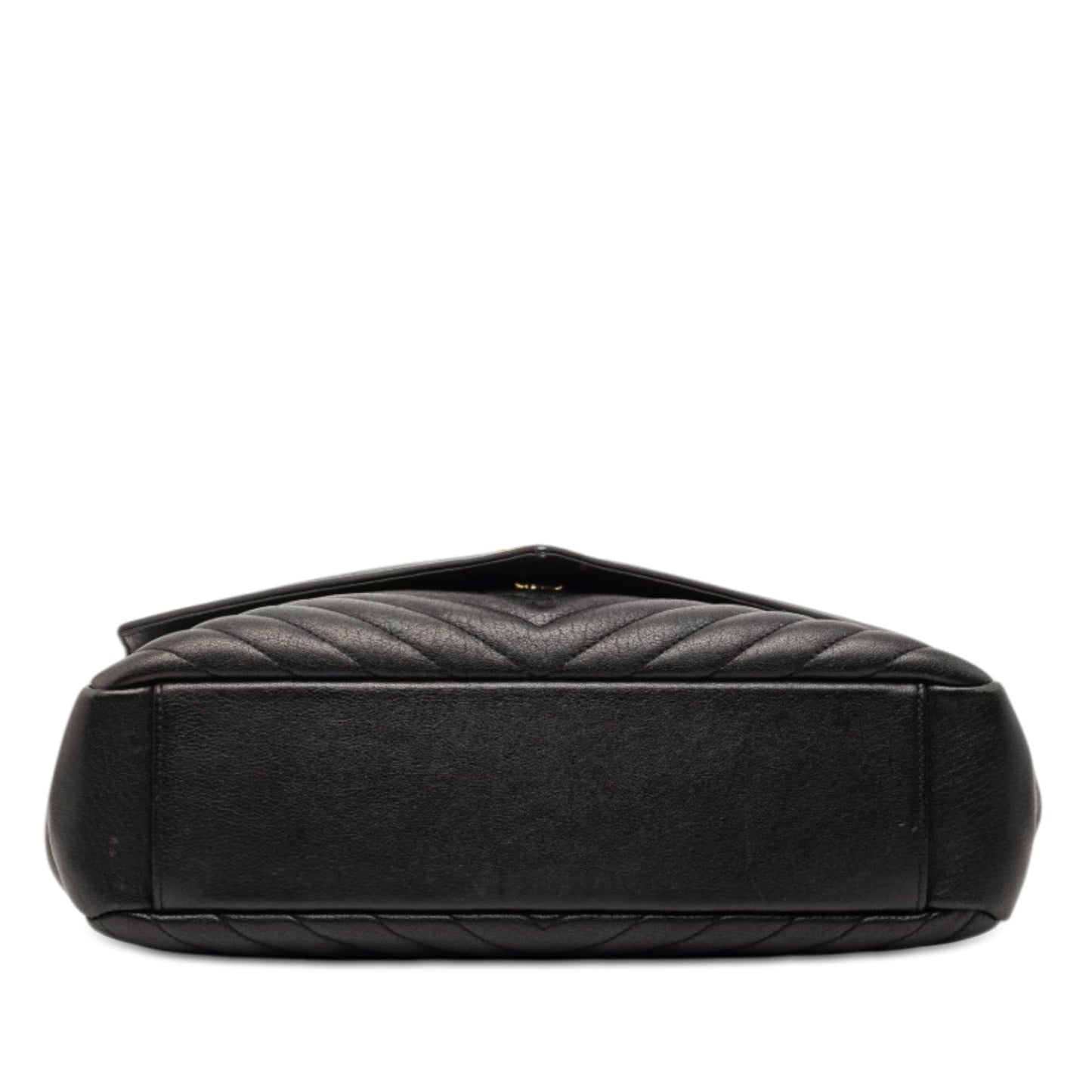 Saint Laurent Large Chevron Sheepskin Monogram College Satchel