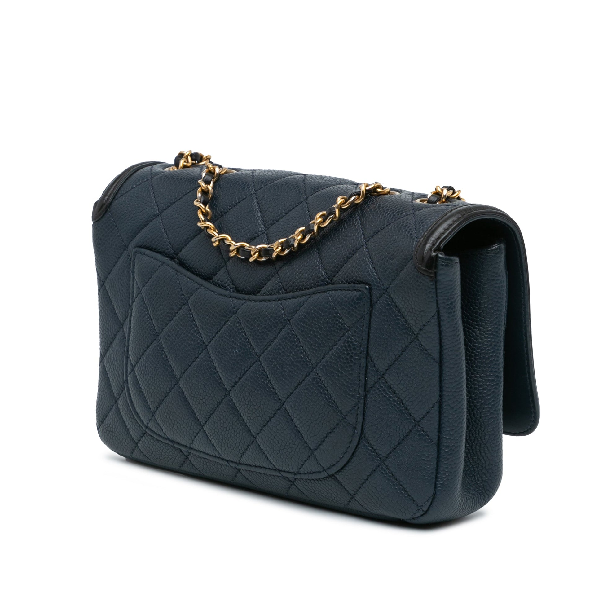 Chanel Small Bicolor Caviar CC Filigree Flap