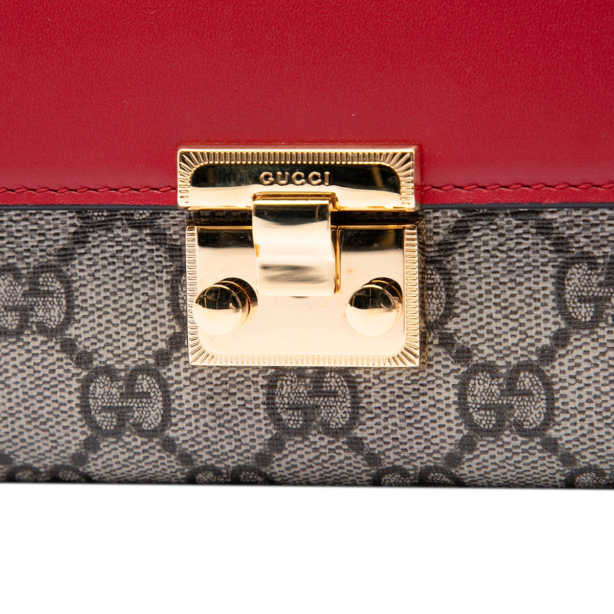 Gucci GG Supreme Padlock Wallet On Chain