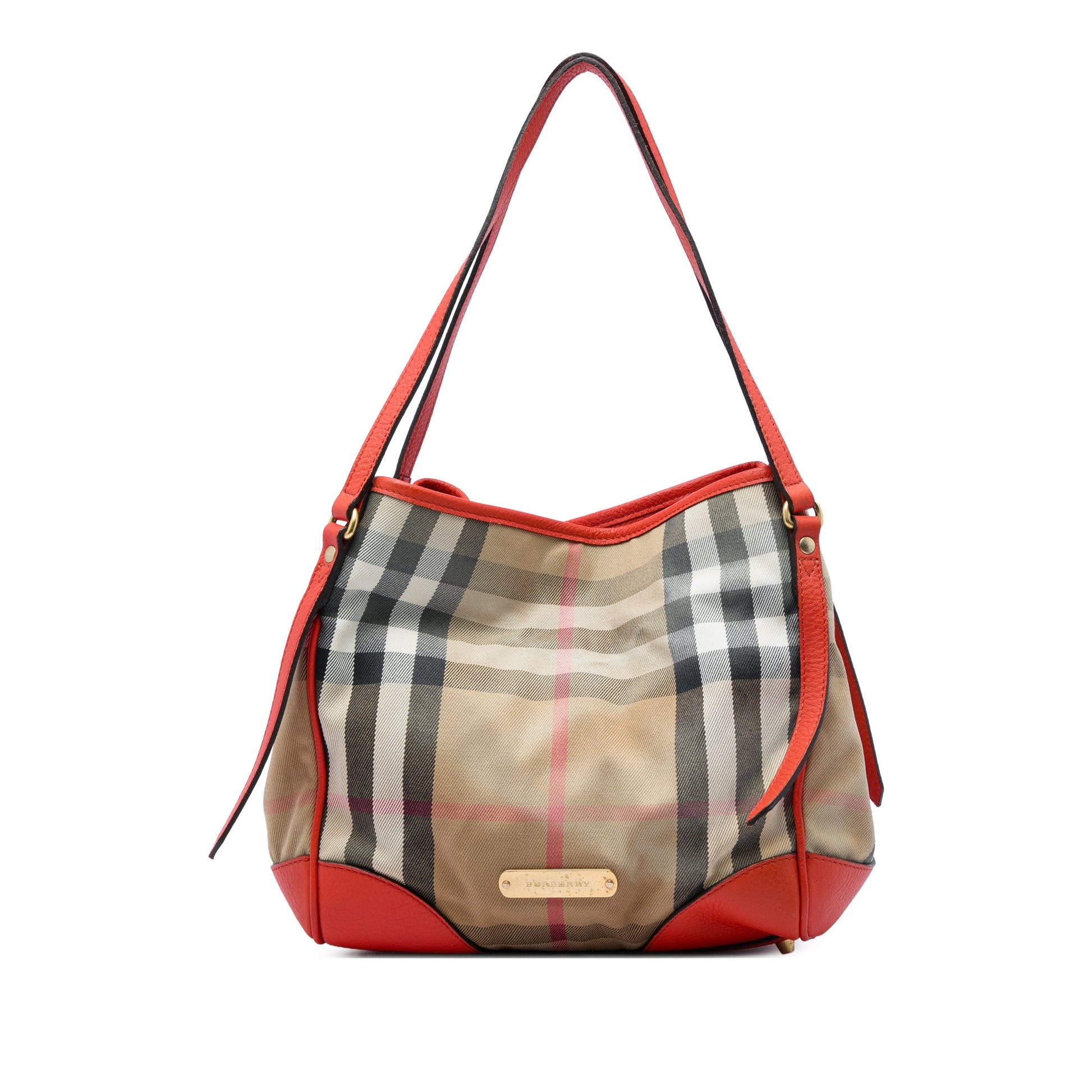 Burberry Small House Check Canvas Bridle Canterbury Tote