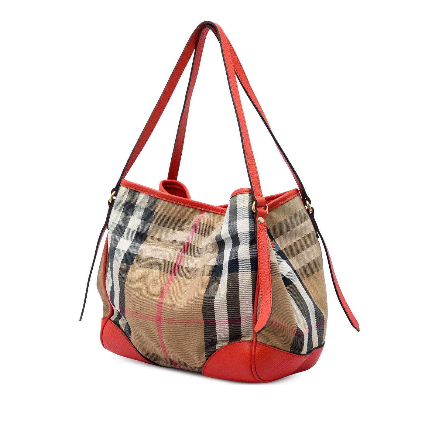 Burberry Small House Check Canvas Bridle Canterbury Tote