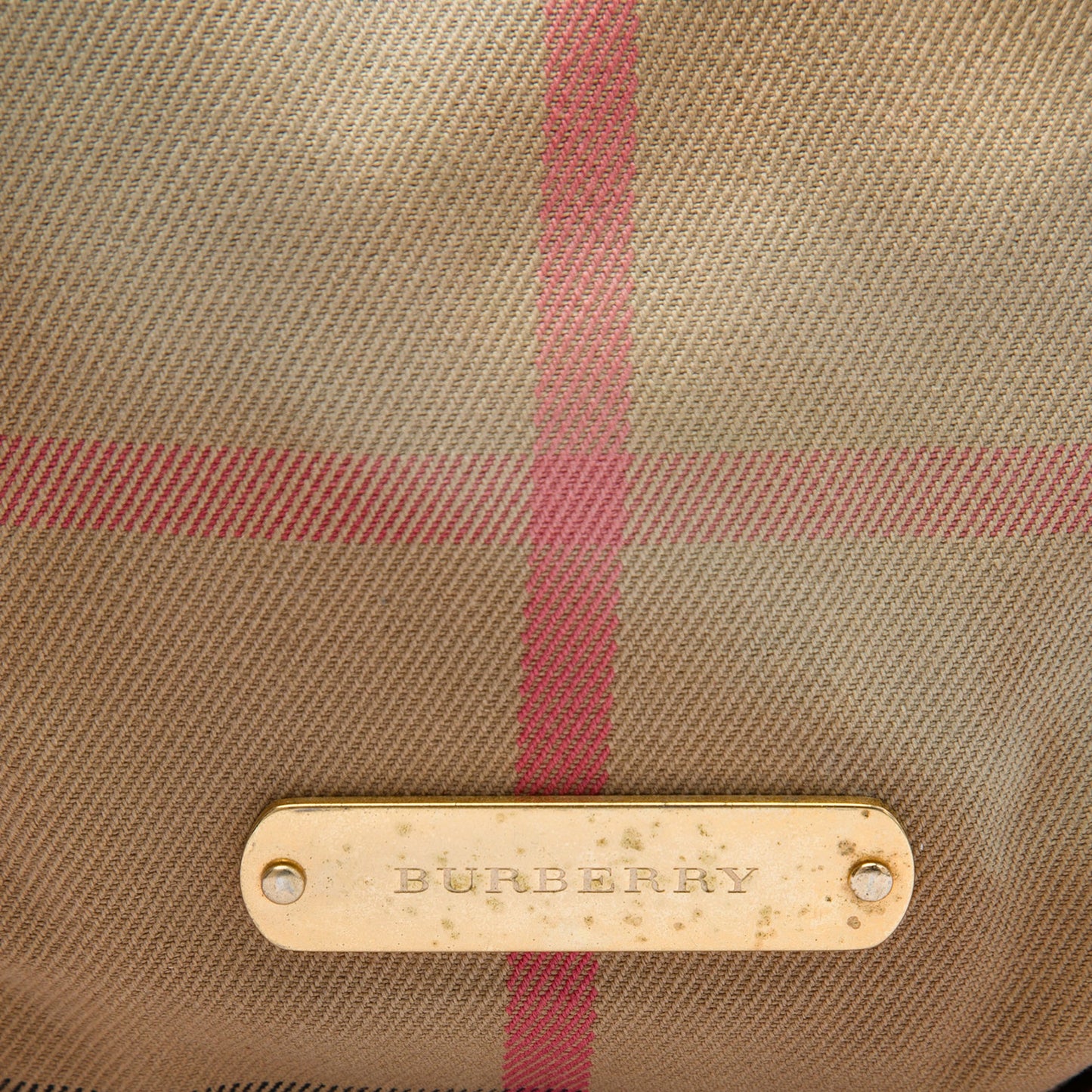 Burberry Small House Check Canvas Bridle Canterbury Tote