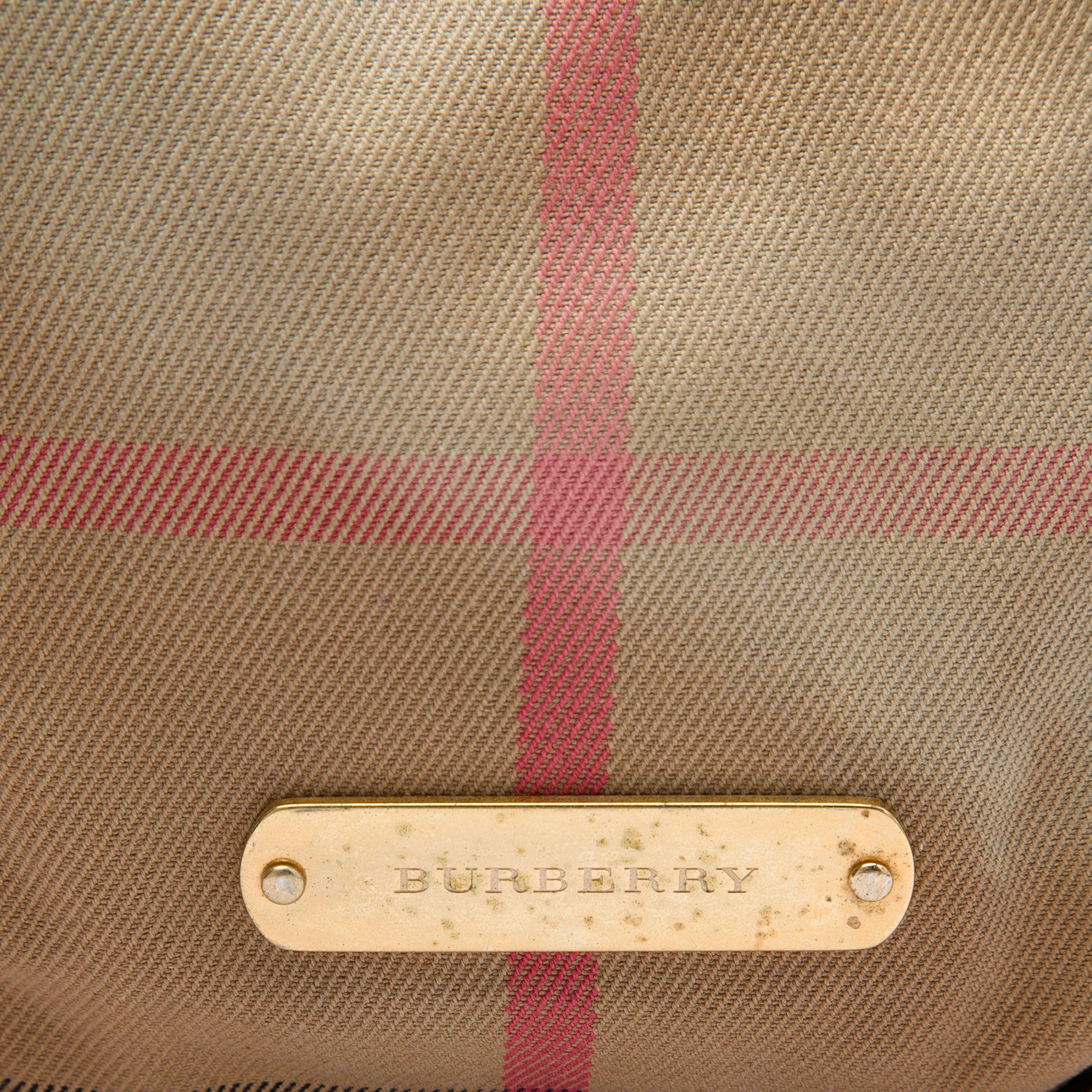 Burberry Small House Check Canvas Bridle Canterbury Tote