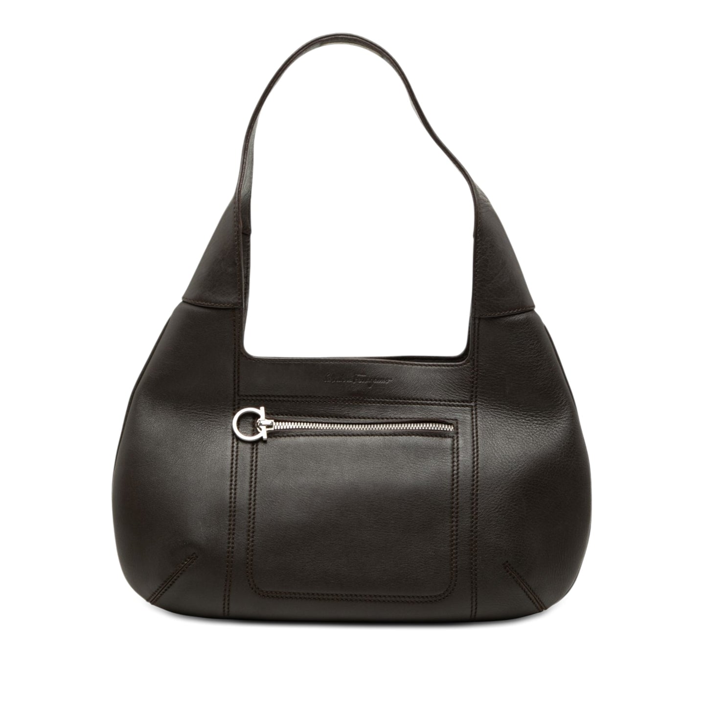 Ferragamo Calfskin Gancini Hobo
