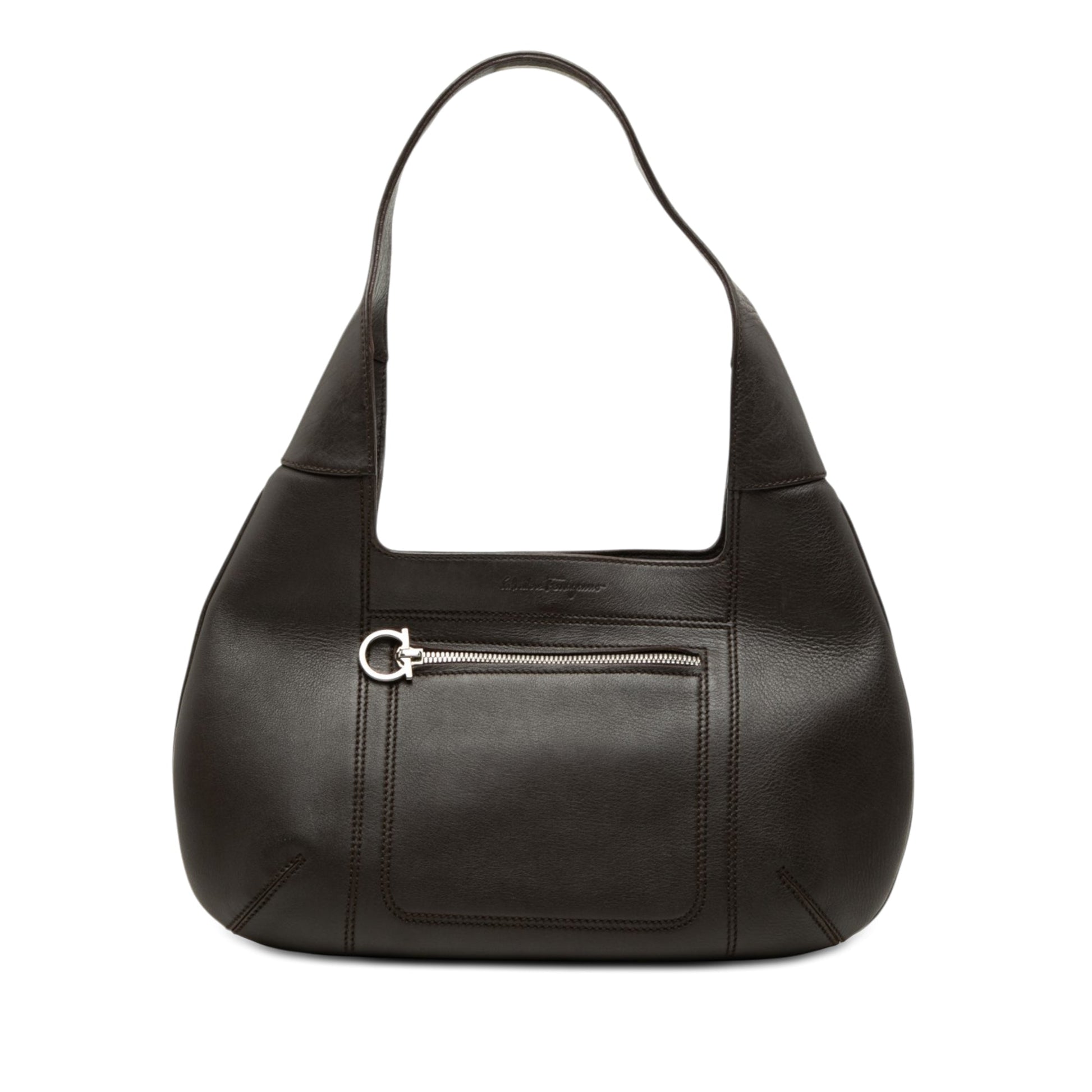 Ferragamo Calfskin Gancini Hobo