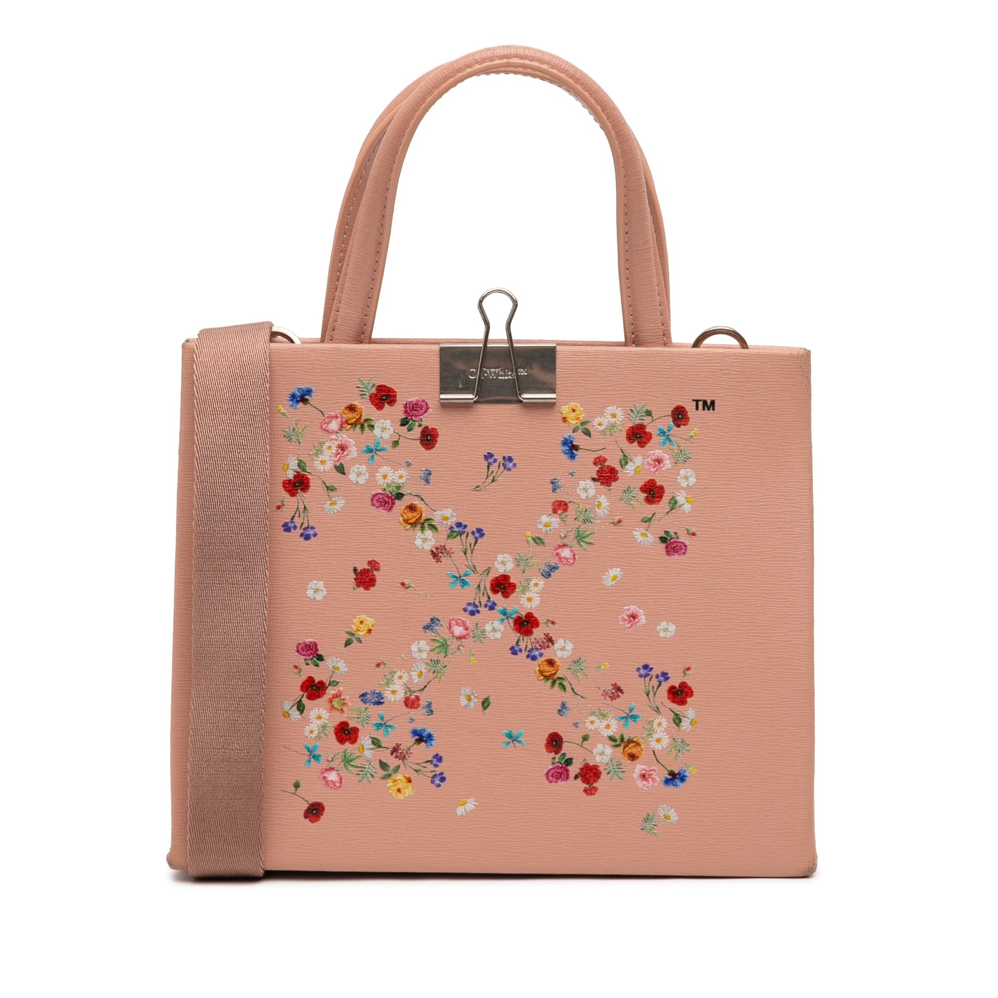 Off-White Mini Calfskin Box Flower Arrow Satchel
