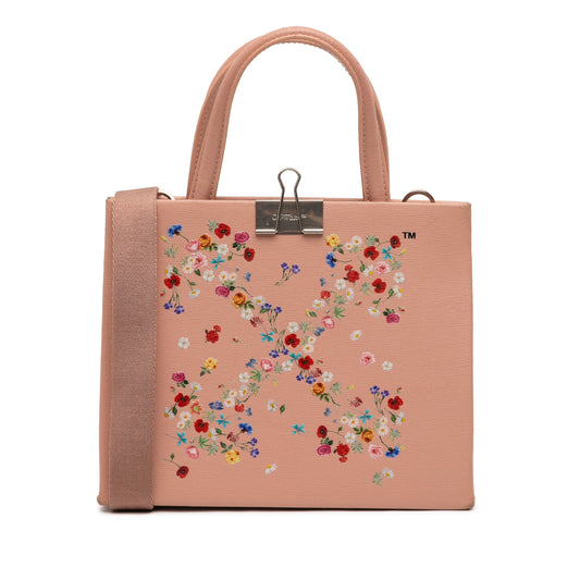 Off-White Mini Calfskin Box Flower Arrow Satchel