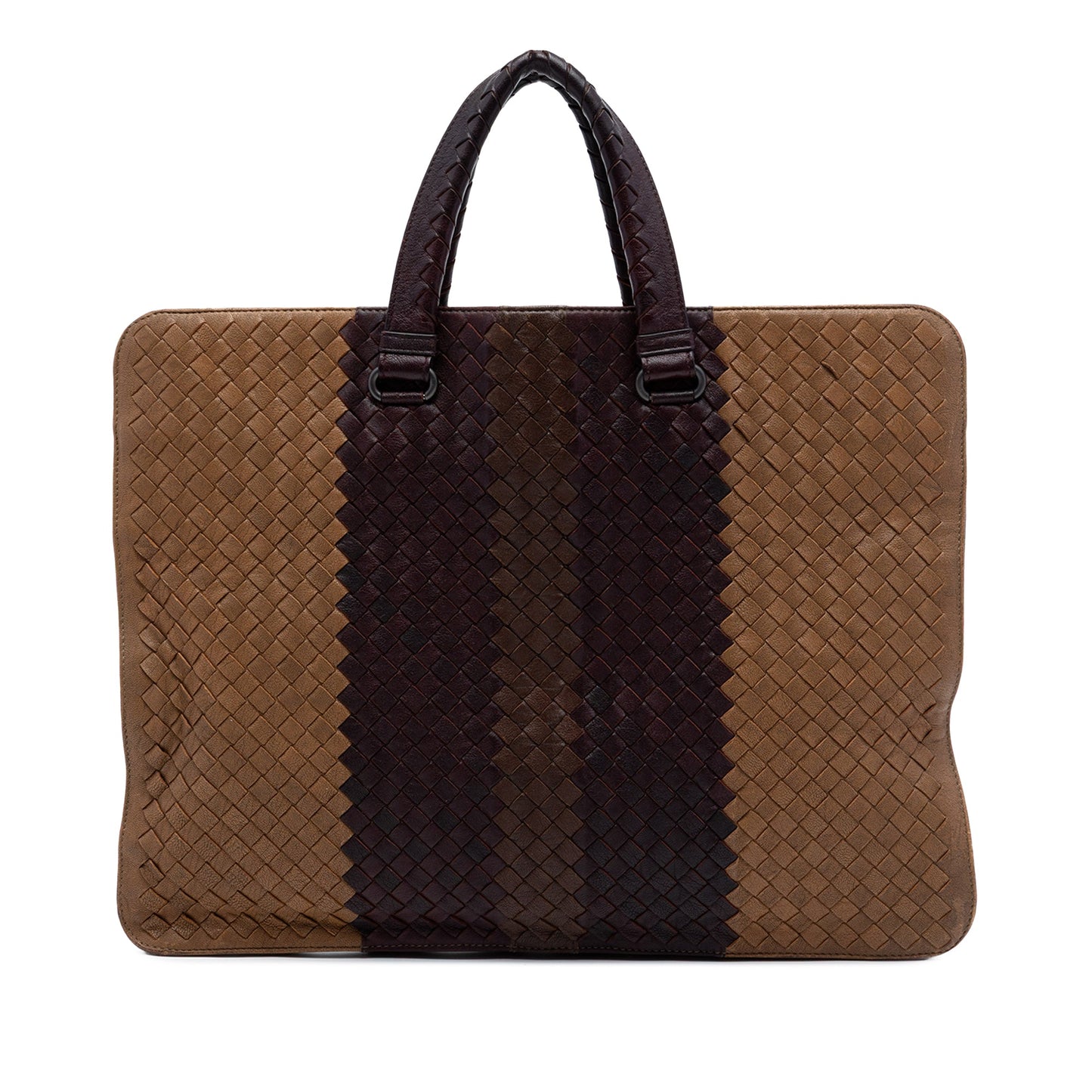 Bottega Veneta Nappa Intrecciato Club Fume Briefcase
