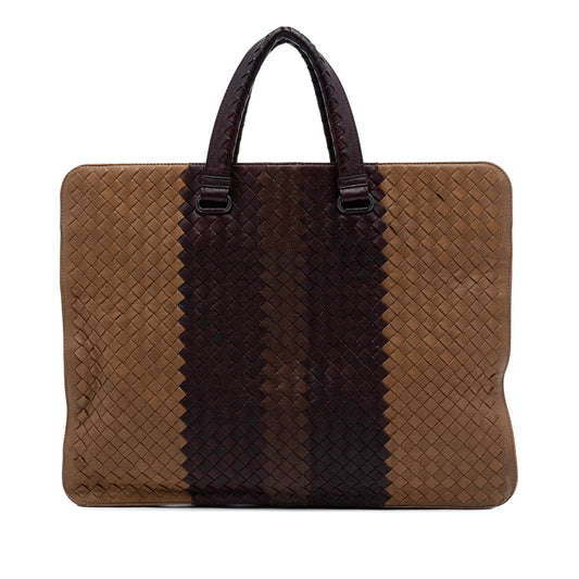 Bottega Veneta Nappa Intrecciato Club Fume Briefcase