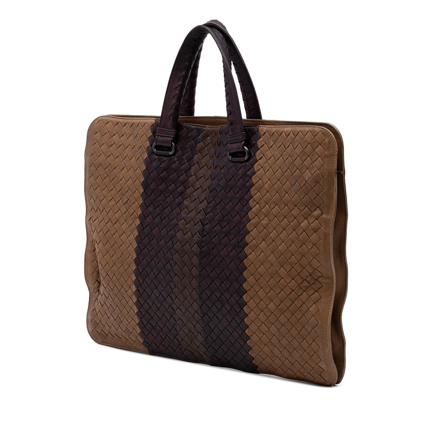 Bottega Veneta Nappa Intrecciato Club Fume Briefcase