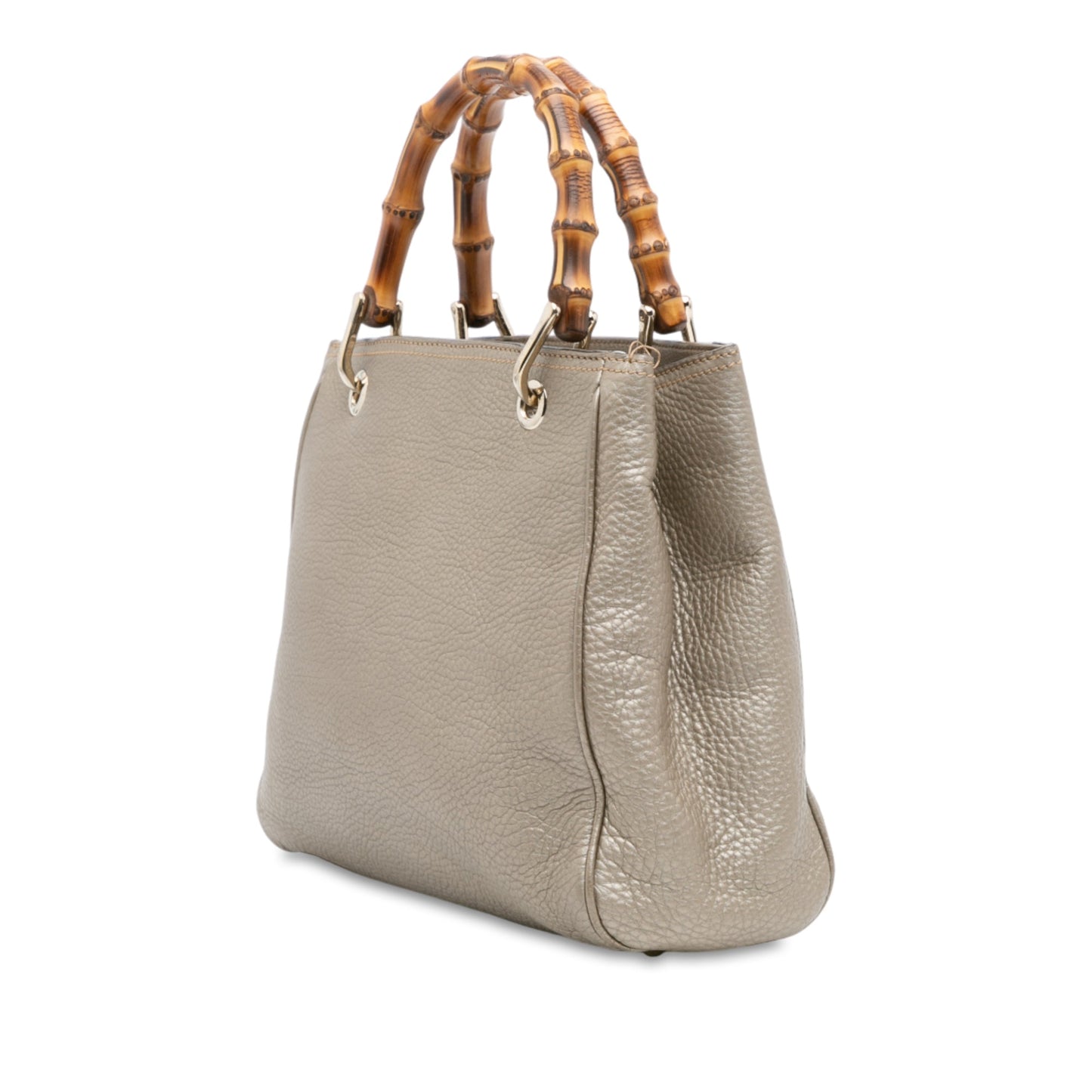 Gucci Small Calfskin Bamboo Shopper Satchel