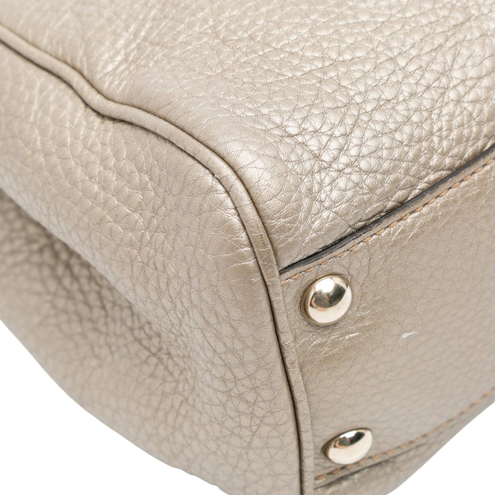 Gucci Small Calfskin Bamboo Shopper Satchel