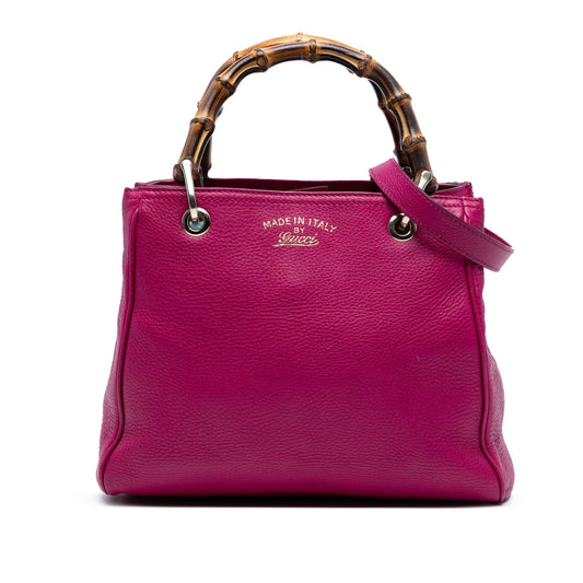 Gucci Small Calfskin Bamboo Shopper Satchel