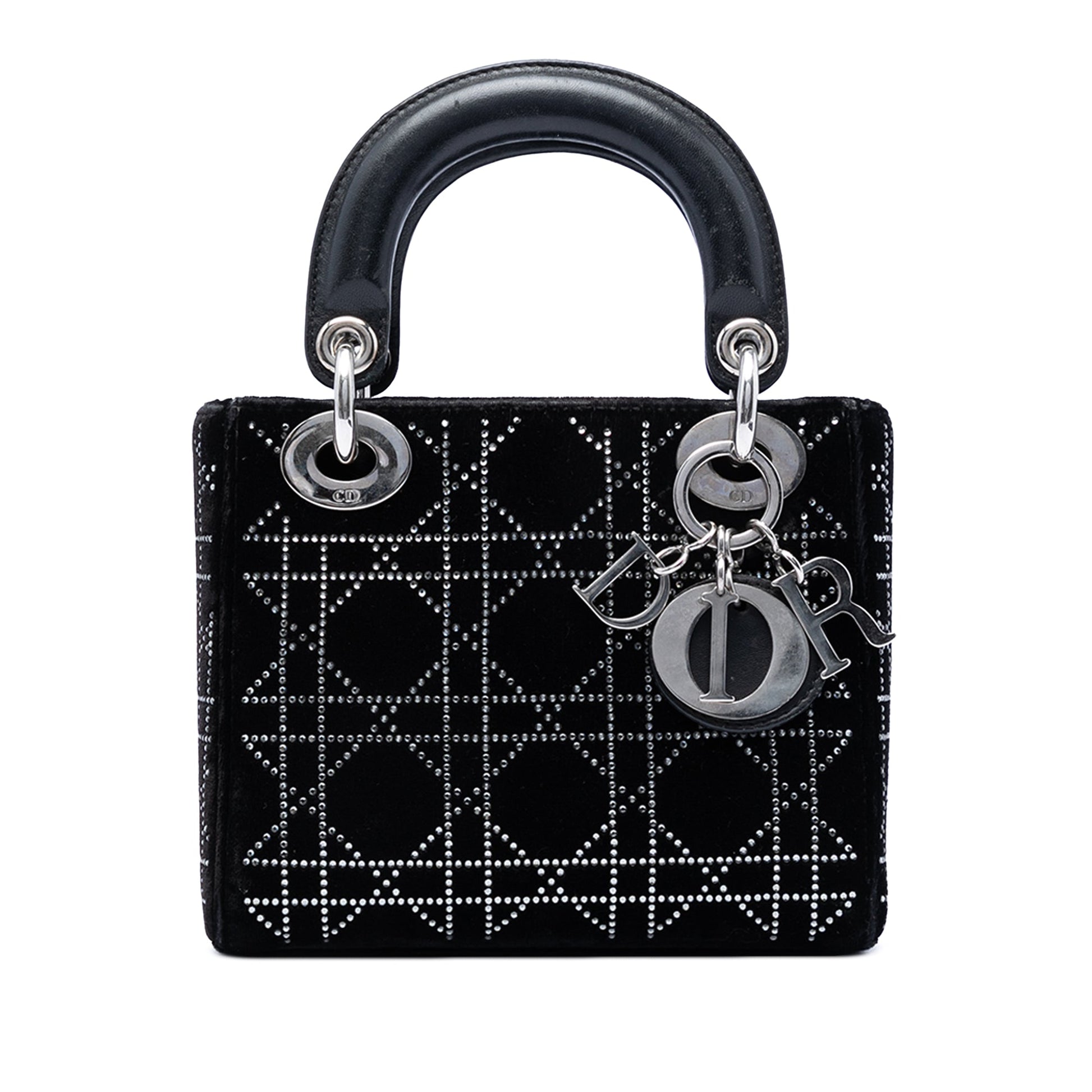Dior Mini Satin Cannage Crystal Embellished Lady Dior
