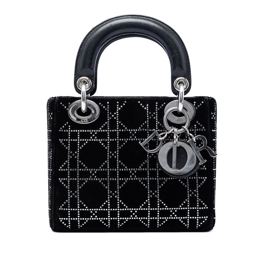 Dior Mini Satin Cannage Crystal Embellished Lady Dior