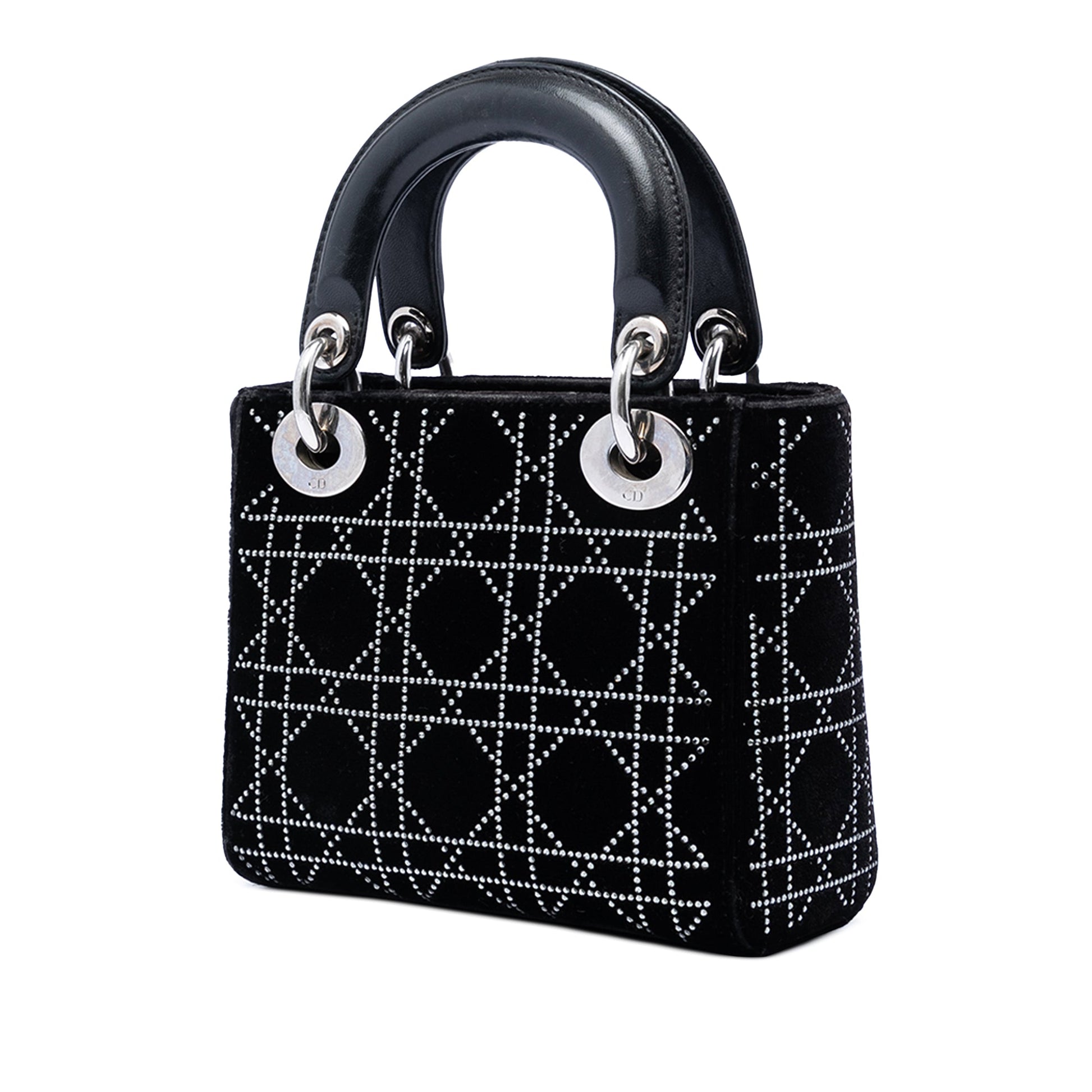 Dior Mini Satin Cannage Crystal Embellished Lady Dior