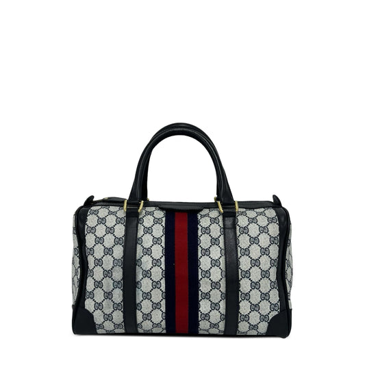 Gucci GG Supreme Web Boston — Gray