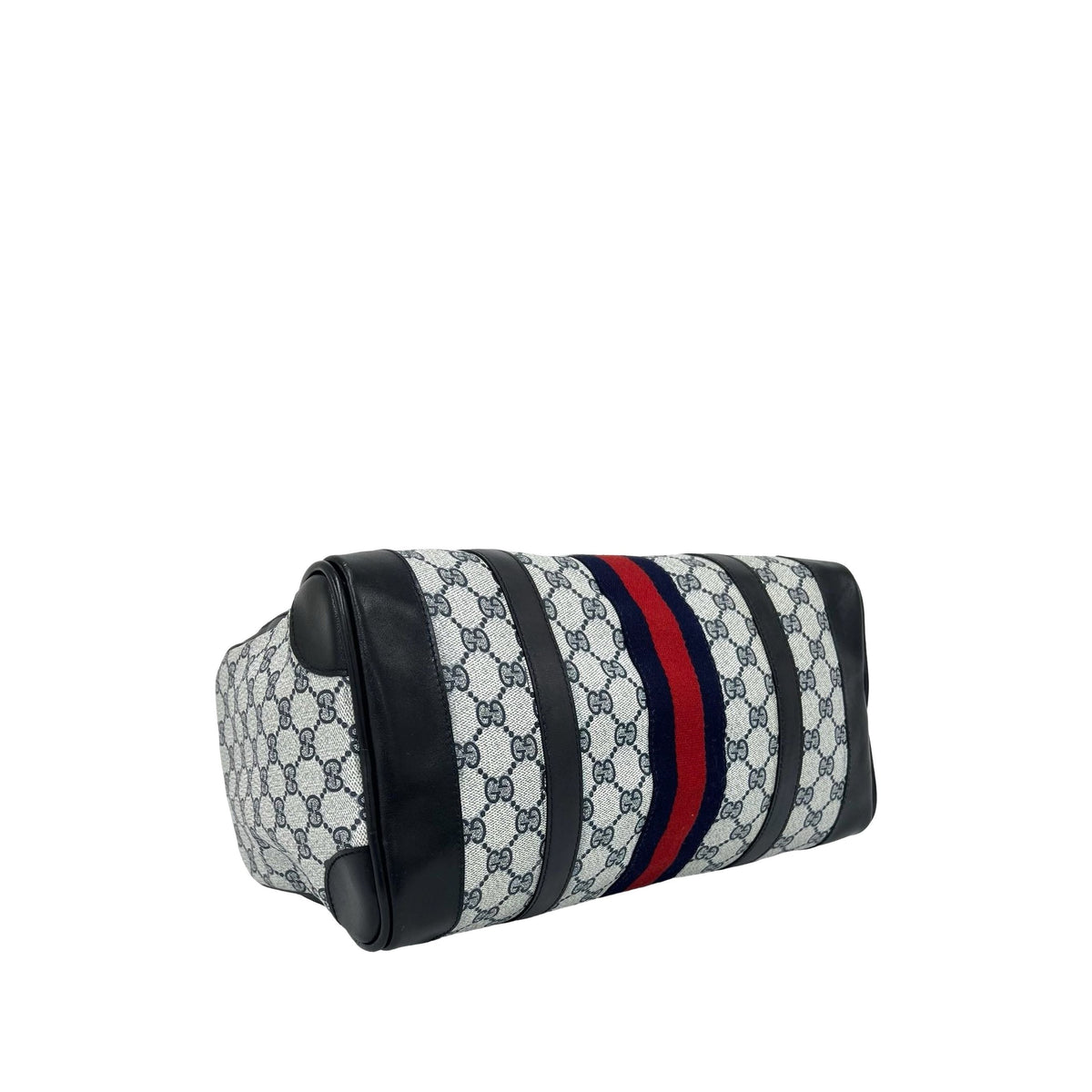Gucci GG Supreme Web Boston — Gray