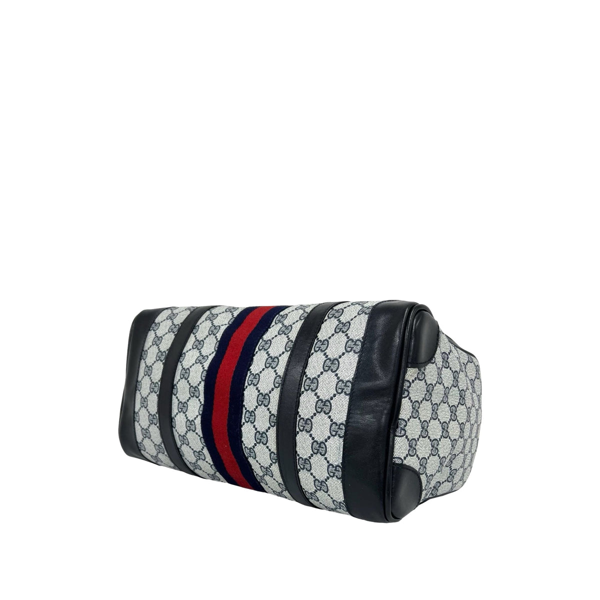 Gucci GG Supreme Web Boston — Gray