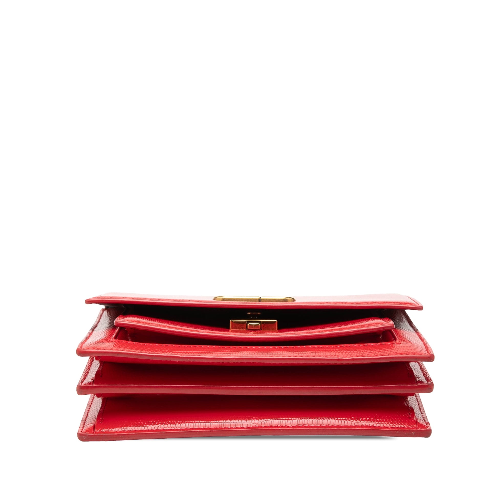 Balenciaga Embossed Patent Sharp S Chain Shoulder Bag