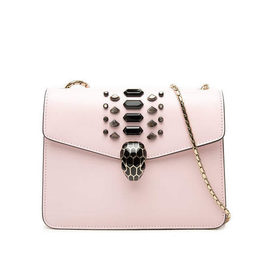 Bvlgari Embellished Calfskin Serpenti Forever Crossbody