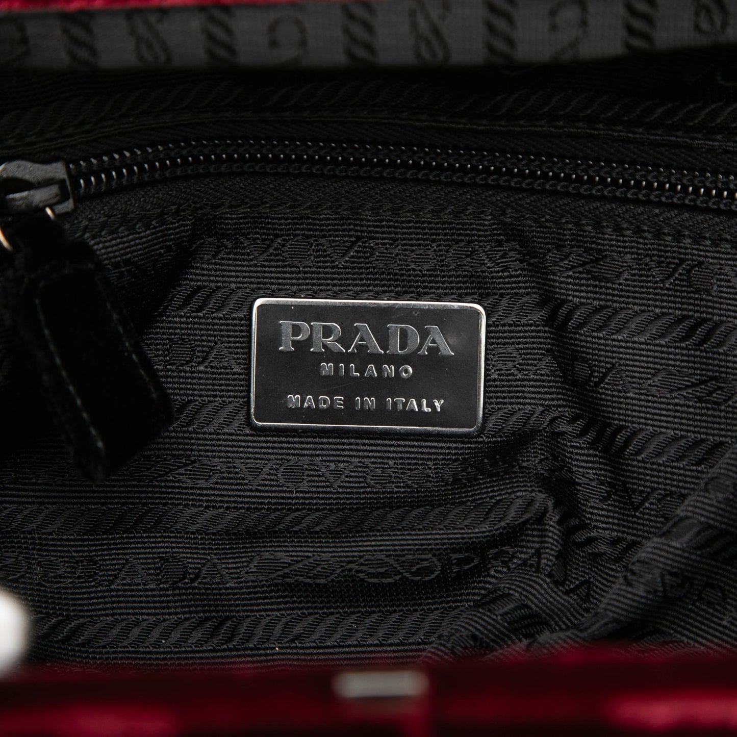 Prada Velvet Frame Clasp Shoulder Bag